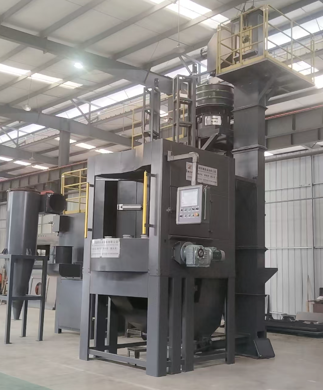 大渡口转盘式喷砂机 提升圆形工件处理效率